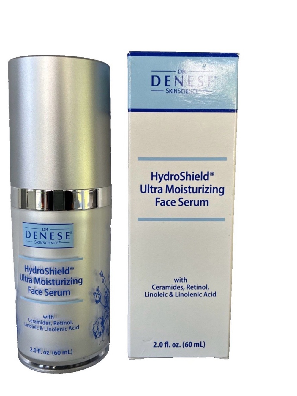 Dr. Denese HydroShield Ultra Moisturizing Face Serum 2.0 fl oz 60 ml Retinol new